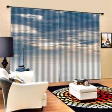 3D Curtains Living Room Bedroom Drapes Cortinas Customized size blue sky curtains Blackout curtain 2024 - buy cheap