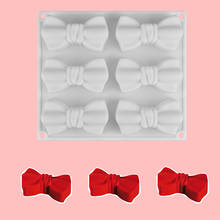 Molde de silicone funbaky com 6 espaços para decoração de bolo, forma 3d, mousses, confeitaria, sobremesa 2024 - compre barato