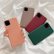 Милый карамельный цвет простой корейский чехол для телефона iPhone 11 Pro X XsMax XR 7 7 Puls 6 6S 7 8 Puls Чехлы Ретро мягкий чехол 2024 - купить недорого
