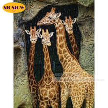 3D Animal Diamond Painting Animals Cross Stitch 5D DIY Full Square Diamond Beads Embroidery Sale Giraffe Picture Kits Home Decor 2024 - buy cheap