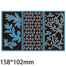 New Cutting Dies Leaves Rectangle Frame Decoration Scrapbook Embossing Paper Craft Album Card Punch Knife Mold 158*102mm 2024 - buy cheap