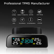 Tire Pressure Monitor System Smart Car TPMS Solar Power Auto Security Alarm Systems Tyre Pressure Warning 2024 - buy cheap
