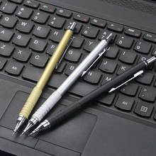 Lápis automático de metal 0.5, lápis mecânico 0.7mm para escritório, material de papelaria 2024 - compre barato