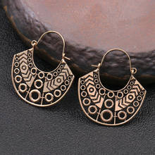 Tocona Antique Silver Color Boho Hollow Vintage Earrings for Women Tribal Indian Mandala Flower Earrings Fashion Jewelry 13207 2024 - buy cheap