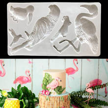 1PC Bird Parrot Toucan Fondant Silicone Mold Fondant Pink Dry Pez DIY Cake Decoration tools Chocolate Northern Europe 2024 - buy cheap