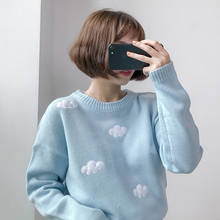 Gagarich 2019 Winter Women Sweaters Korean Clothes Sweet Clouds Pullovers Plus Size Women Sweater Kawaii Tops 2024 - buy cheap