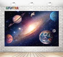 GFUITRR-Fondo de fotografía del espacio exterior para niños, telón de fondo para fiesta de cumpleaños, Sistema Solar, accesorios para fotomatón de vinilo 2024 - compra barato