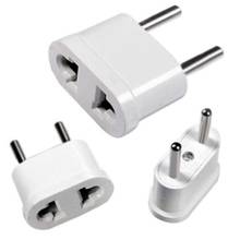 1pc White Travel Charger Wall AC Power Plug Adapter Converter  2 Round Socket Input PinUniversal US USA to EU Europe Wall Charge 2024 - buy cheap