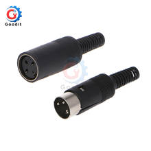 2pcs Mini Male/Female DIN Plug Socket Connector 3/4/5/6/7/8 PIN Chassis Cable Mount 3-8 Pin Plastic Adapter for Soldering Cables 2024 - buy cheap