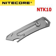 Титановый нож NITECORE NTK10, серебристый выдвижной многофункциональный инструмент для самообороны при занятиях спортом на открытом воздухе 2024 - купить недорого