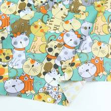 Baby&child Cartoon Cat Fabric,Sewing Quilting Fat Quarters Material,DIY Bedding Textile 100% Cotton Fabric 2024 - buy cheap