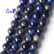 Natural Stone Beads 6 8 10 mm Lapis Lazuli Blue Tiger Eye Stone Round Loose Beads For Jewelry Making DIY Bracelet Charms 15" 2024 - buy cheap