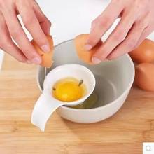 Separador de ovo de plástico portátil branco gema peneiramento cozinha casa chef jantar cozinhar gadget para cozinha do agregado familiar ovo ferramentas 2024 - compre barato