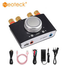 Мини Bluetooth усилитель мощности Neoteck, беспроводной аудиоприемник с адаптером постоянного тока 12 В, 5 А, 2 канала, 50 Вт, с AUX/USB/Bluetooth 2024 - купить недорого
