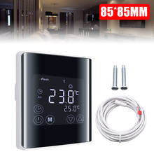230v 16a controlador de temperatura display lcd tela aquecimento termostato digital touchscreen termostato sala piso radiante 2024 - compre barato