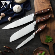 7CR17 High Carbon Stainless Steel Kitchen Knife Set 3Pcs Japanese Chef Santofu Utility Knives Set Meat Cleaver Vegetable Fruit 2024 - buy cheap