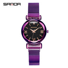 SANDA 2020 Hot Sell Luxury Women Watch Fashion Rhombic Glass Design Quartz Wristwatch Magnet Buckle Gifts Relogio Feminino 1001 2024 - buy cheap