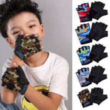 Children Cycling Half Finger Bicycle Gloves High Elastic Non-slip Child Kid Bike Gloves Riding Outdoor Camouflage Equipment 2024 - buy cheap