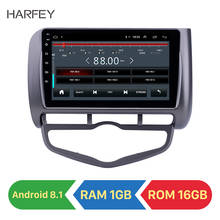 Harfey 2din Android 8.1 9" Car GPS Navigation Radio for 2006 Honda Jazz City Auto AC Left Hand Drive car support Carplay DVR OBD 2024 - compre barato