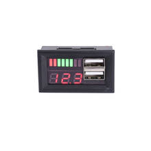 LED Digital Display Voltmeter Mini Voltage Meter Battery Tester Panel for DC 12V Cars Motorcycles Vehicles Dual USB 5V2A Output 2024 - buy cheap