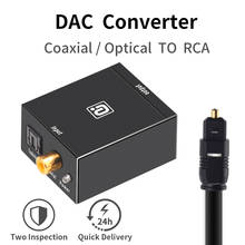 Digital to Analog Audio Converter DAC with Optical Coaxial Toslink Input to Analog 3.5mm RCA Output Audio Decoder for TV Speaker 2024 - buy cheap