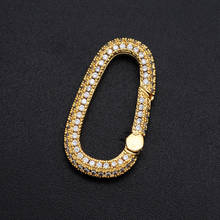 14x25mm Oval CZ Snap Hook Lock diy Jewelry Clasp Wholesale Necklace Making Locks Trendy Style Clasps Bulk Orders Discount 2024 - buy cheap