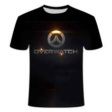 Overwatch-Camiseta informal con estampado Digital 3D para hombre, camisa de manga corta de gran tamaño, juego de moda de verano, Battlefield, 2021 2024 - compra barato