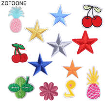 ZOTOONE Star Patch for Clothing Iron on Cherry Patches Heat Transfer DIY Embroidery Pineapple Badge Stripe on Clothes Applique E 2024 - buy cheap