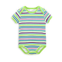 Honeyzone Newborn Baby Summer Romper Short Sleeve Striped Printed Baby Boy Jumpsuits Sleeping Wear 2024 - buy cheap