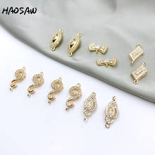 Haosaw 4 argolas escolha/strass/vários designs/balanço/cooper metal/irregular/feito à mão diy amuletos/brincos acessórios de conexão 2024 - compre barato