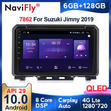 Автомобильный мультимедийный видеоплеер, 6 + 128 ГБ, QLED RDS Carplay 5G Android 10, автомагнитола, стерео, GPS-навигация для Suzuki JIMNY 2018 2019 2024 - купить недорого