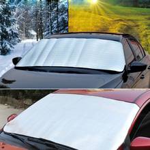 150*70 см автомобильный солнцезащитный козырек лобовое стекло Защита Снежный Мороз солнцезащитный, изоляционный экран передняя и задняя защита от снега 2024 - купить недорого