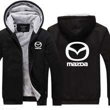 New male Hoodies men Hooded Winter Thickened Mazda sweatshirt Warm Coat male Velvet Coat Hoody men Clothing 2024 - buy cheap