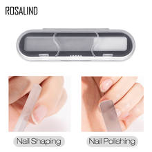 ROSALIND Nano Nail File Polishing Tools For Nails Manicure Art Shaping Buffering Nail Sanding Glass With Box Grinding Tool 2024 - купить недорого