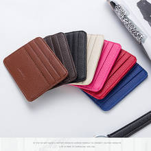 High Quality 2019 Men Fashion Leather Card Slim Bank Credit Card ID Card Holder Case Bag Wallet Holder 2024 - buy cheap