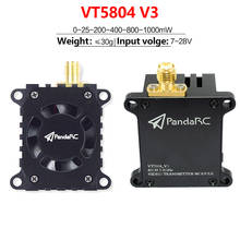 Novo estilo pandarc vt5804 v3 5.8g, transmissor de vídeo fpv de longo alcance ajustável, 25mw/200mw/400mw/800mw/1000mw, suporta osd 2024 - compre barato