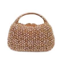 Bolso de mano de fiesta para mujer, Cartera de hombro de boda, dorado/plateado, para baile de graduación, novedad 2024 - compra barato