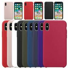 Genuine Original Silicone Phone Case Cover For iPhone X XR XS XS Max 6 6S 7 8 6/6S Plus 7Plus 8Plus For iPhone 11Pro Max Case 2024 - buy cheap