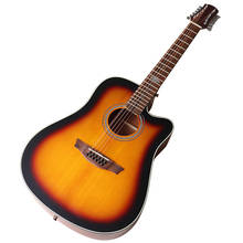 41-дюймовая Акустическая гитара, 12-струнная фольклорная гитара с высоким глянцем, акустическая гитара из ели с матовой отделкой, может добав... 2024 - купить недорого