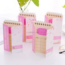 Cherry Blossoms English Word Coil Book Vocabulary Notebook Diary Notepad Hand Memo Book Stationery 2024 - buy cheap