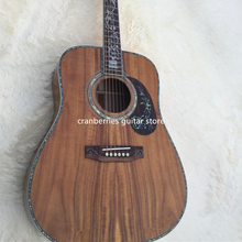 Guitarra acústica de madera KOA, instrumento musical de abulón real, modelo D de 41 pulgadas, de palisandro golpeador, Envío Gratis 2024 - compra barato