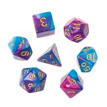 7pcs/Set Acrylic Polyhedral Dice For TRPG Board Game D4-D20 X3UA 2024 - buy cheap