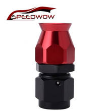 SPEEDWOW-Adaptador de extremo de manguera de PTFE, accesorio recto de aluminio de 45, 90, 180 grados, color rojo y negro 2024 - compra barato