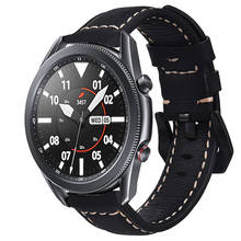 Pulseira para relógios samsung e 2e, 20mm, 22mm, para galaxy watch 3, 45mm, 41mm, banda active 2, s3 frontier 46mm, couro genuíno, huawei watch gt 2e 2024 - compre barato