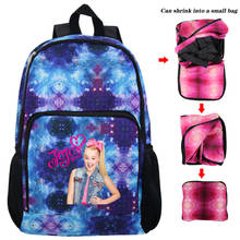 Moda Jojo Siwa Dobrável Mochila Estudantes Mochila Diária Casuais Nova Moda Sacos para Adolescentes Bonito Homens Mulheres Viagem Knapsac 2024 - compre barato