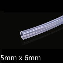 Tubo Flexible de silicona transparente ID, 5mm x 6mm, OD, Grado Alimenticio, no tóxico, agua, manguera de goma, leche, cerveza, tubo suave 2024 - compra barato