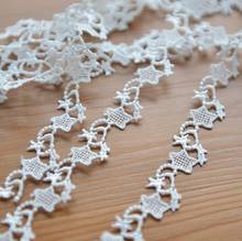5 Yards High End Beautiful White Star Lace Trim  Lace Ribbon 13MM DIY Embroidered For Sewing Decoration Lace Fabric 2024 - buy cheap