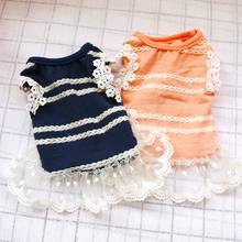 Lace Dog Dress Wedding Skirt Summer Dog Clothes Cat Puppy Apparel Small Dog Clothing Yorkshire Pomeranian Poodle Bichon Costume 2024 - купить недорого