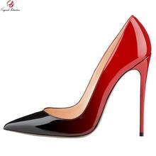 Tacones de Color degradado para mujer, tacones sexys de grano de leopardo, puntiagudos, finos, para fiesta, boda, talla grande 33-45 2024 - compra barato