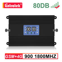 Lintratek-repetidor de sinal de celular, 80db, potente, gsm 900, 1800 lte, 2g, 4g, banda dupla, lte, dcs, 1800mhz, amplificador de sinal mca 2024 - compre barato